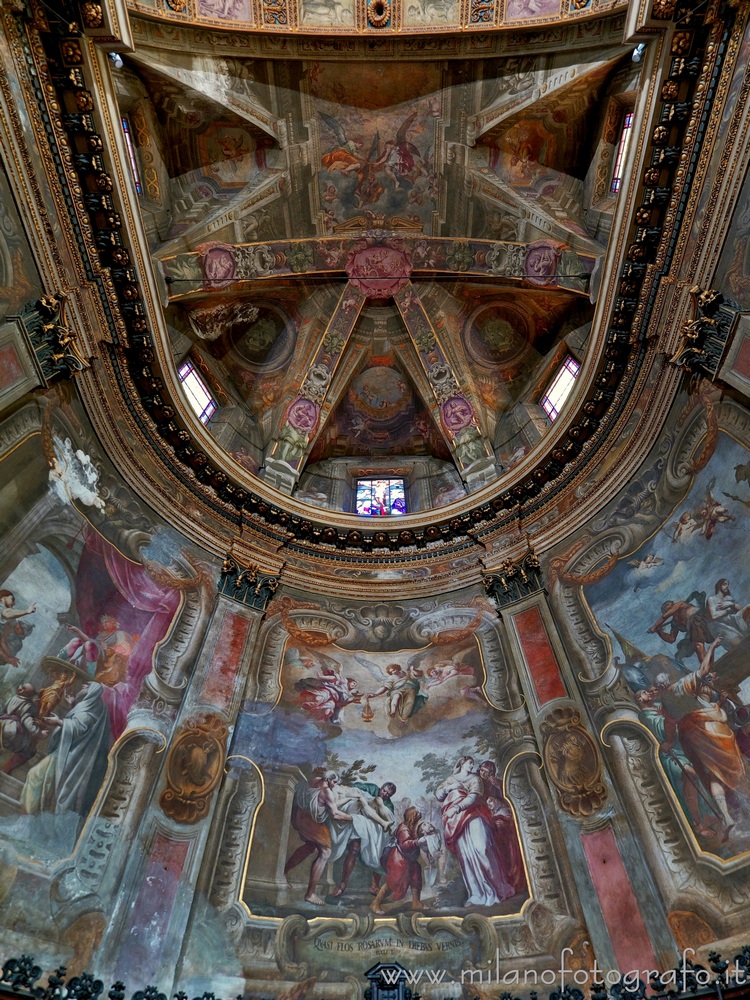 Milan (Italy) - Walls and ceiling of the apse of the Church of Sant'Alessandro in Zebedia